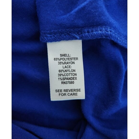 Cato Brand Front Tie Blouse Blue Size Small - Picture 4 of 4